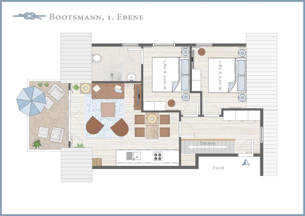 Ferienwohnung Bootsmann Лангеог Екстер'єр фото